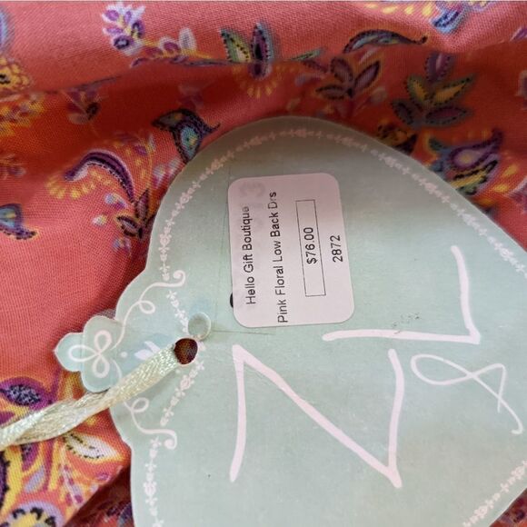 Z&L Europe low back floral boho play dress sz m nwt - Picture 4 of 6